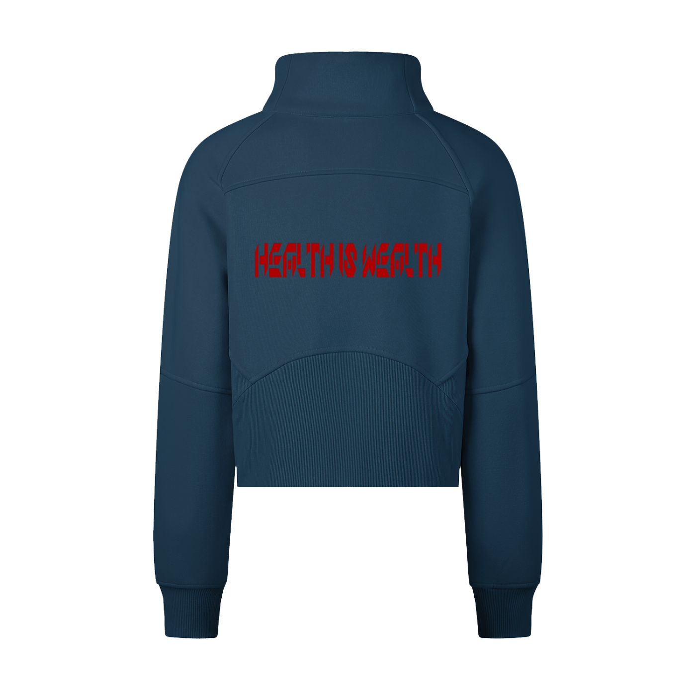 Cropped Half-Zip Sweatshirt Health is Wealth