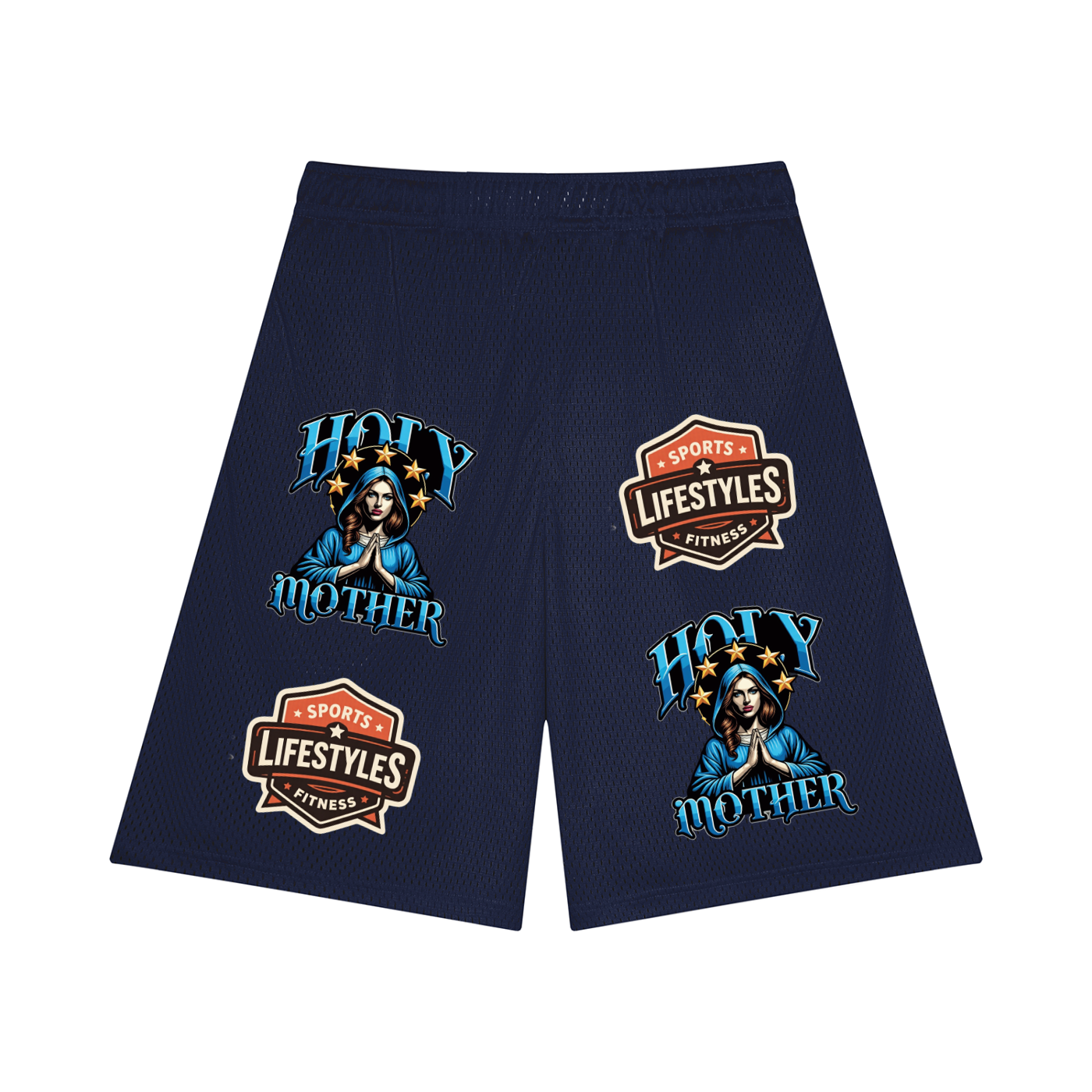 Holy Mother Unisex Mesh Basketball Shorts