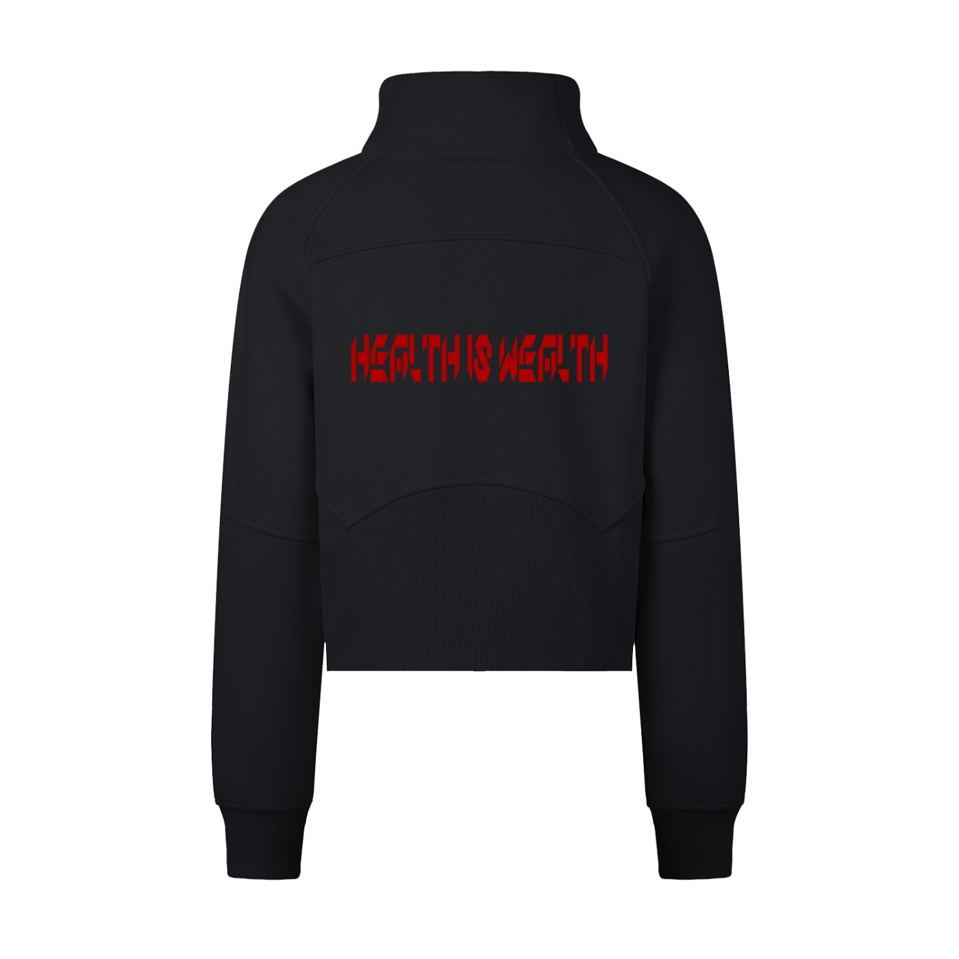 Cropped Half-Zip Sweatshirt Health is Wealth