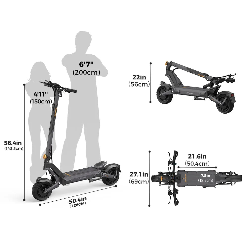 Ausom L2 Max Dual Motor 48V20.8Ah E-Scooter