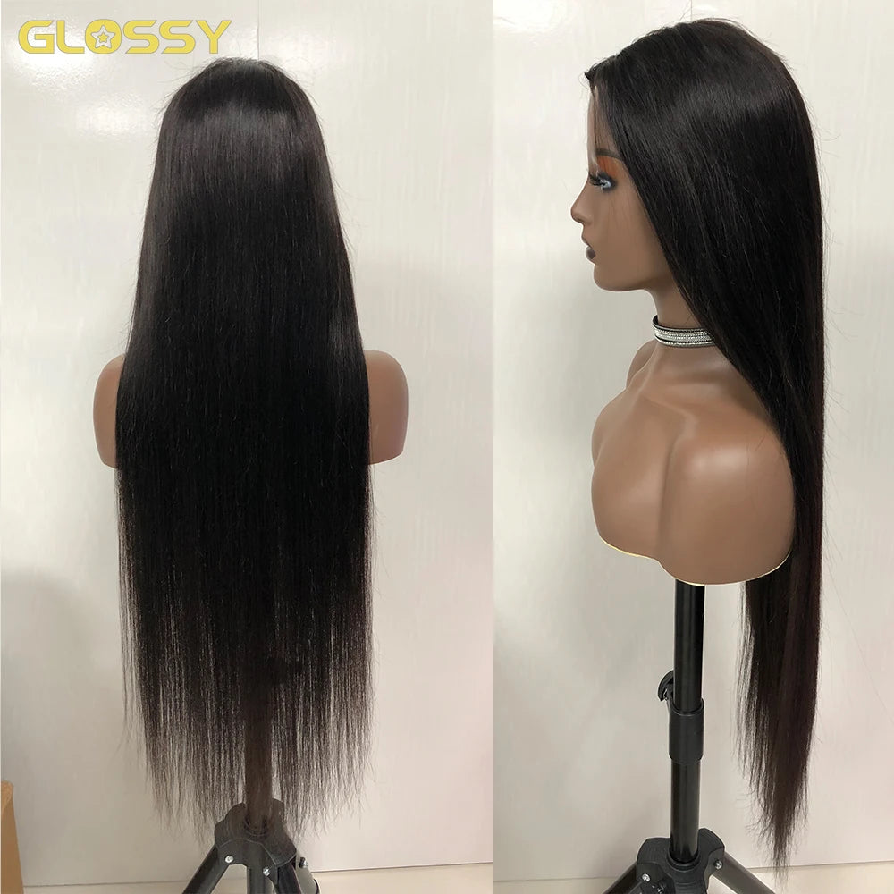 250 Density Straight V Part Wig Human Hair 30 34 Inch