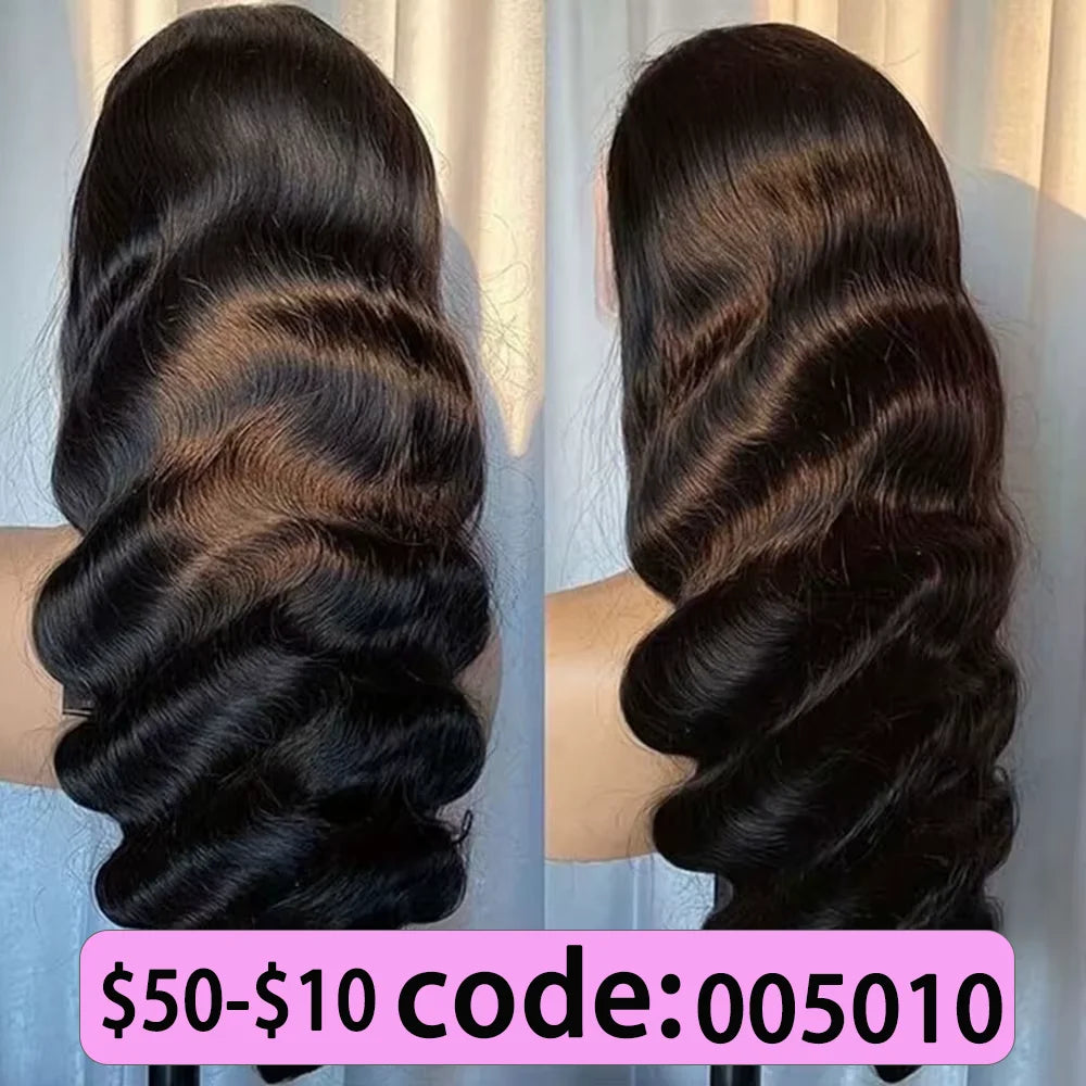 300 Density 30 36 Inch Body Wave Lace Human Hair Wigs