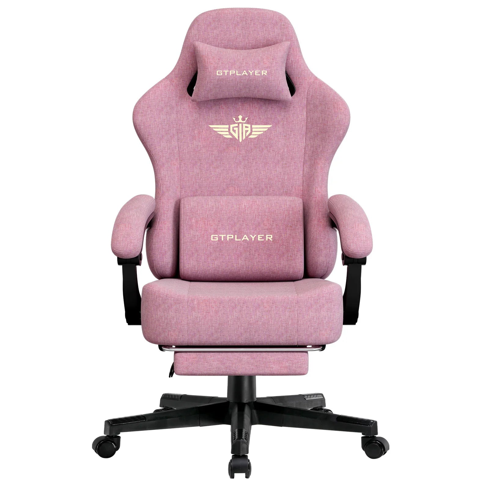 GTPLAYER Gaming Chair with Footrest and Lumbar Support