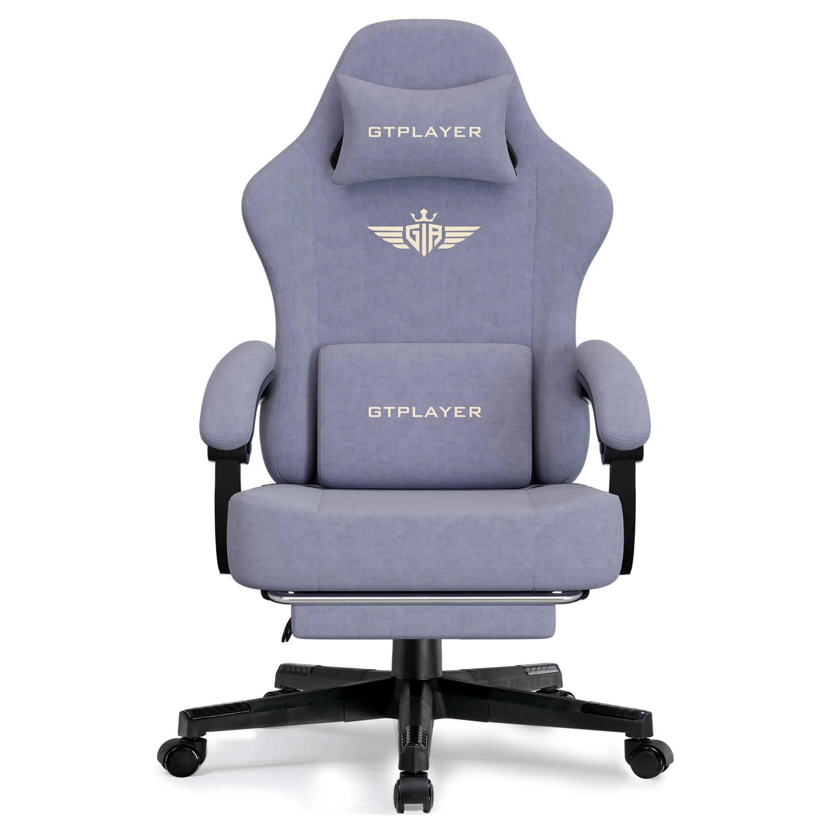 GTPLAYER Gaming Chair with Footrest and Lumbar Support