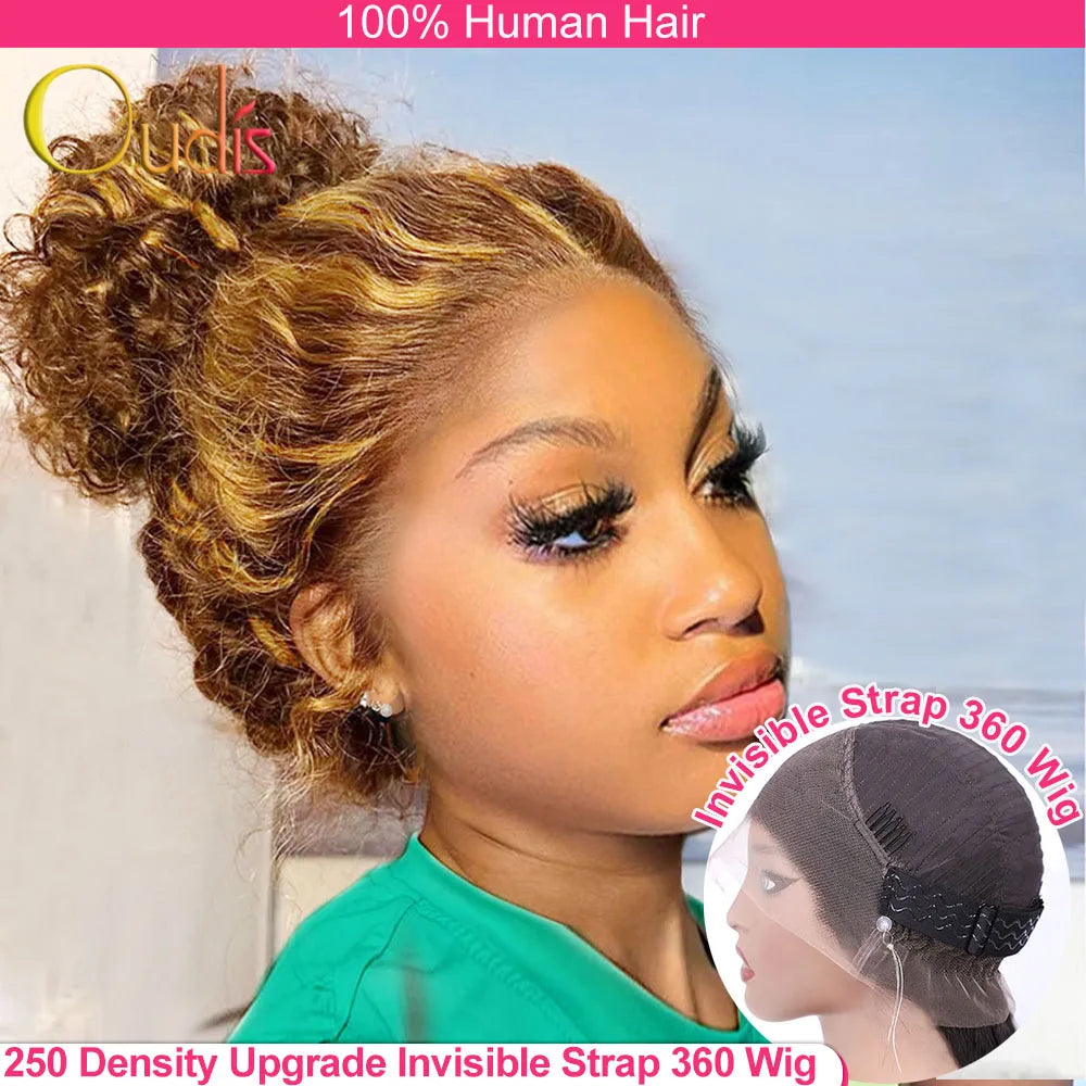 250 Density Full Hd Lace Honey Blonde Deep Wave Wig