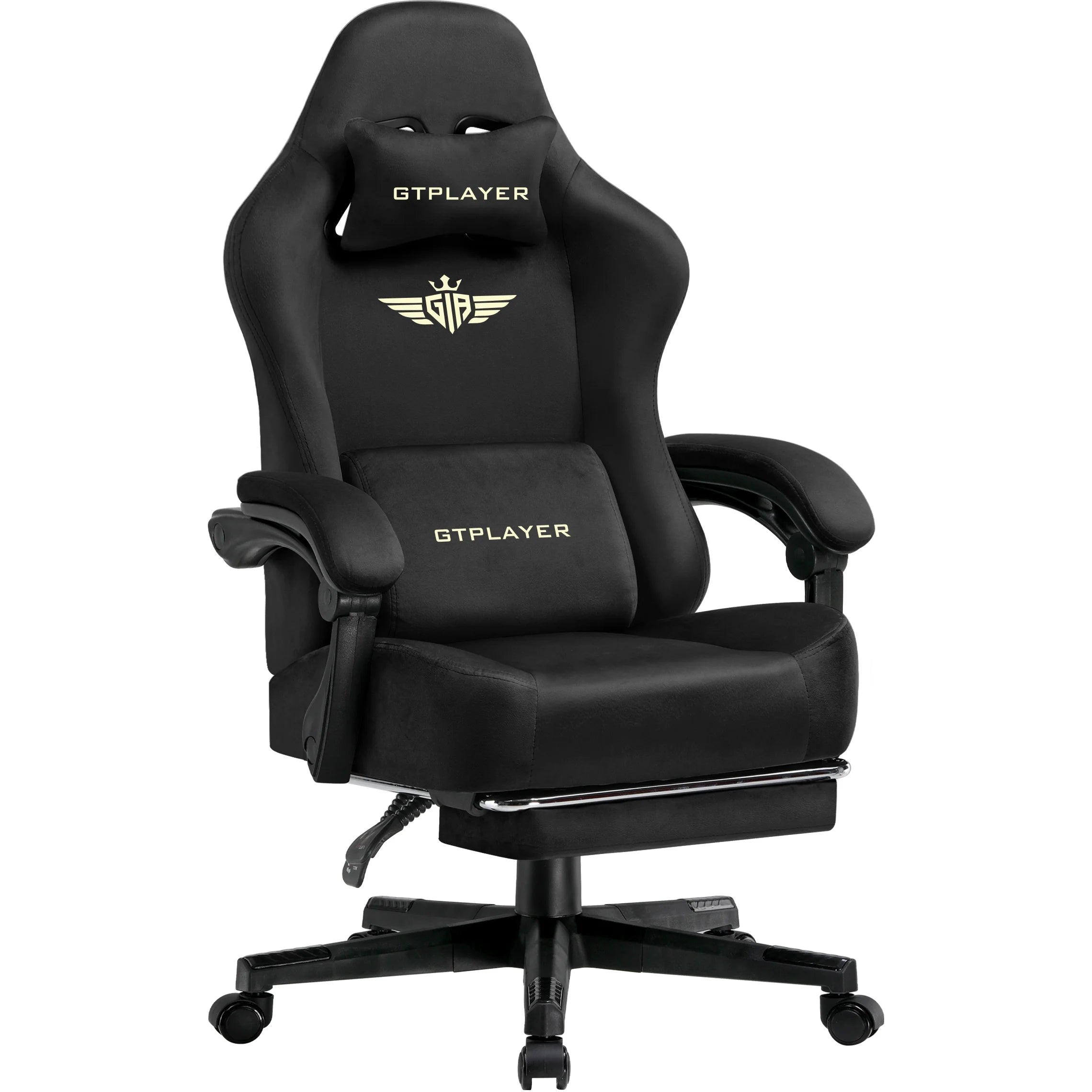GTPLAYER Gaming Chair with Footrest and Lumbar Support