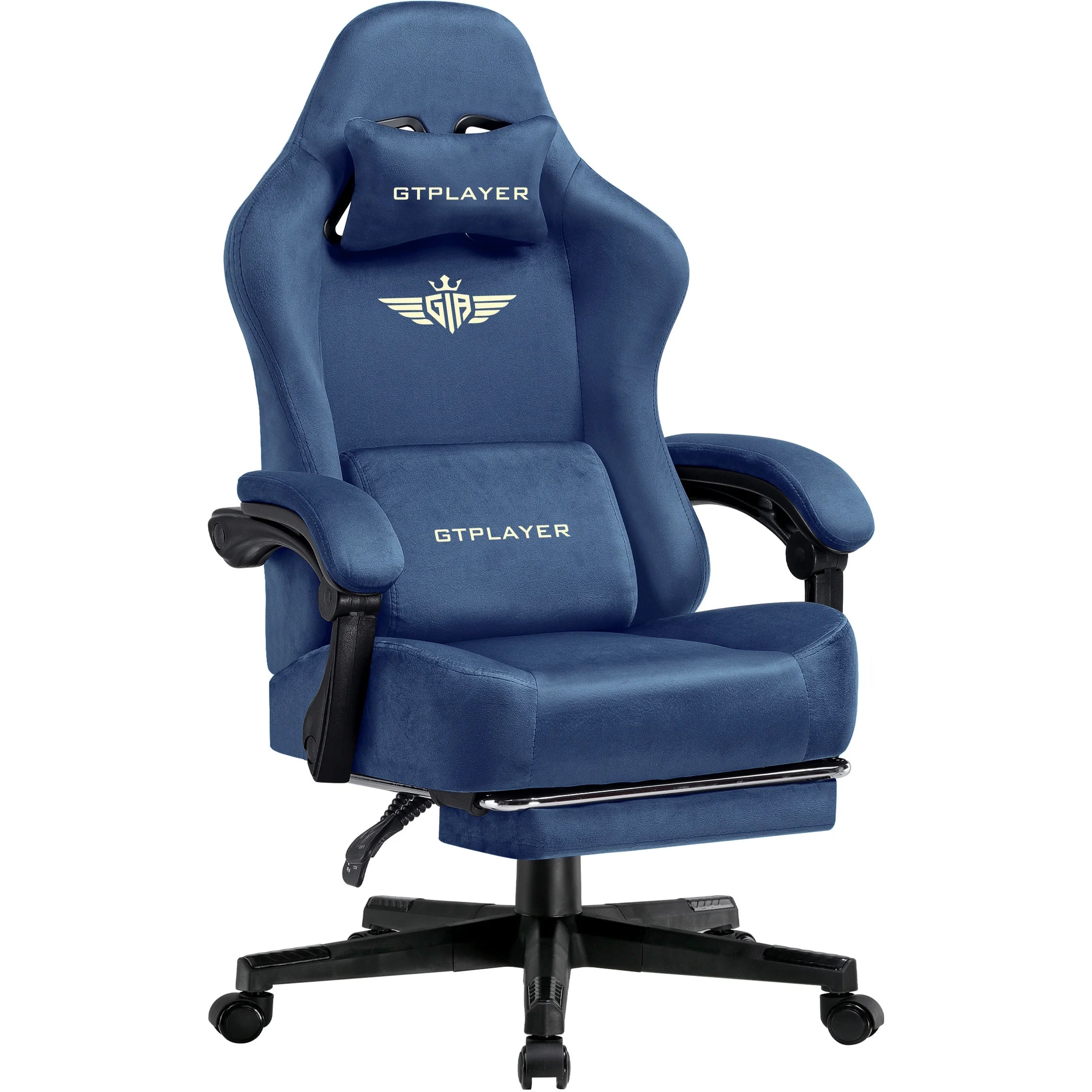 GTPLAYER Gaming Chair with Footrest and Lumbar Support