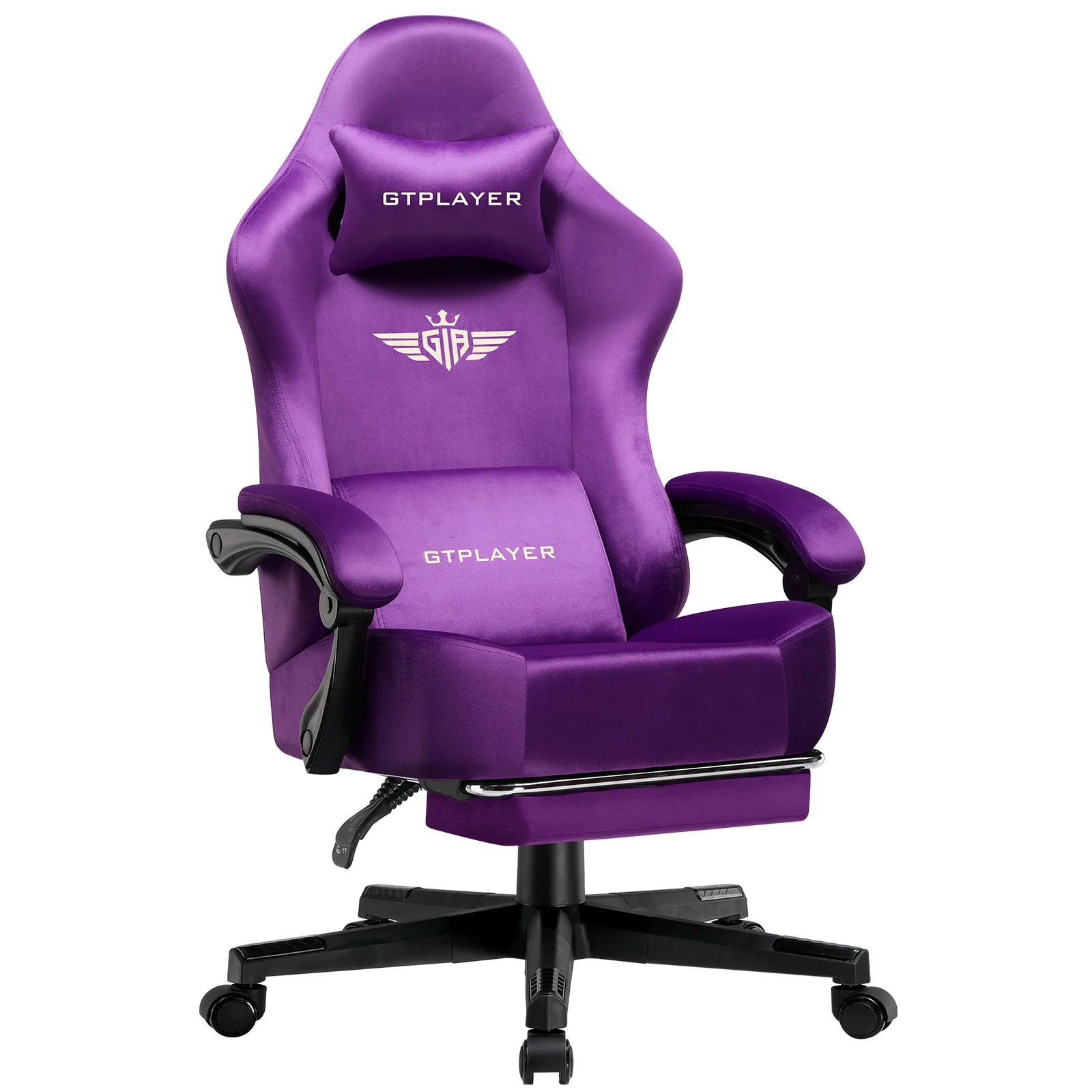 GTPLAYER Gaming Chair with Footrest and Lumbar Support