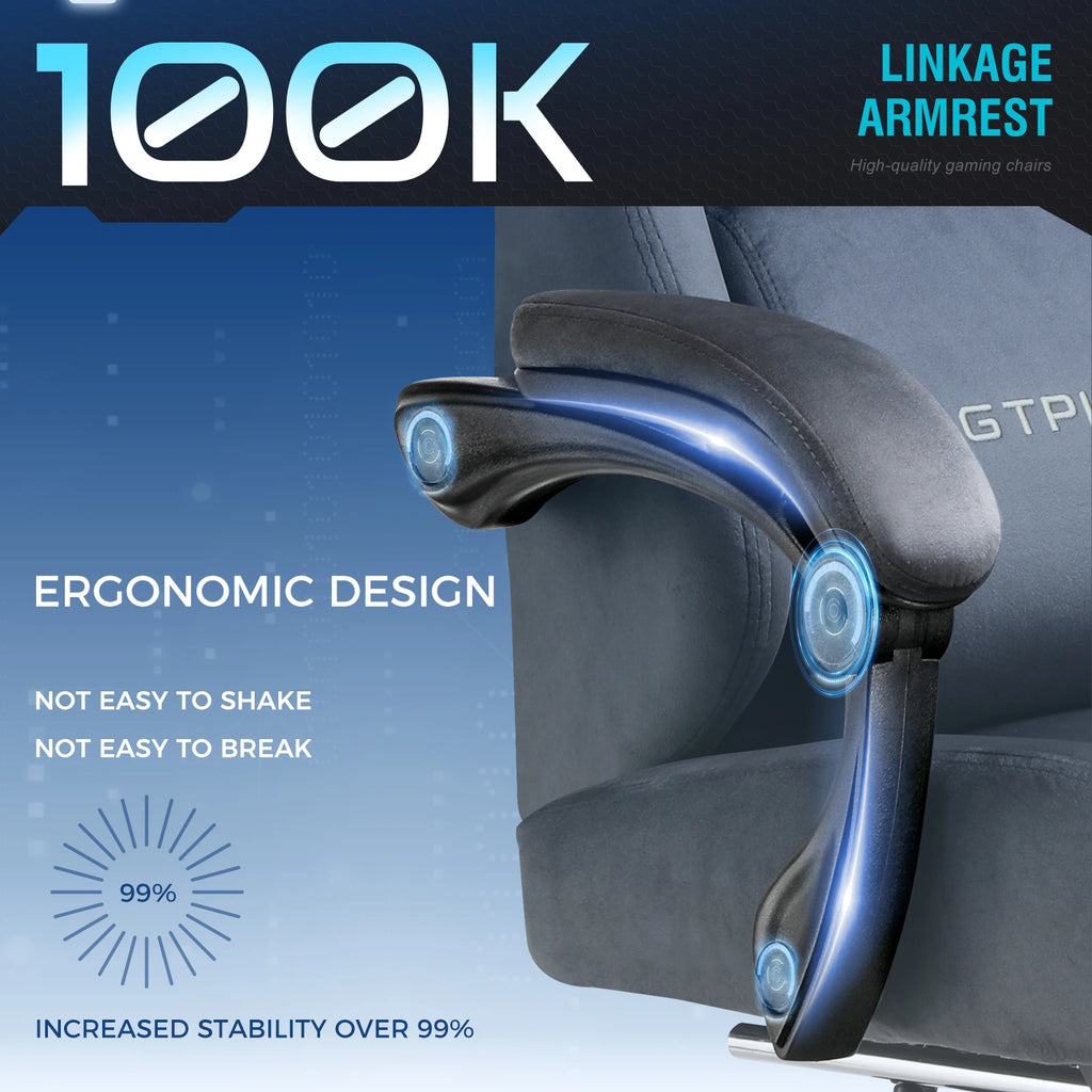 GTPLAYER Gaming Chair with Footrest and Lumbar Support