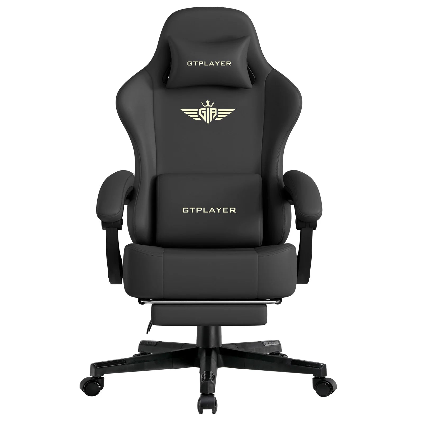 GTPLAYER Gaming Chair with Footrest and Lumbar Support