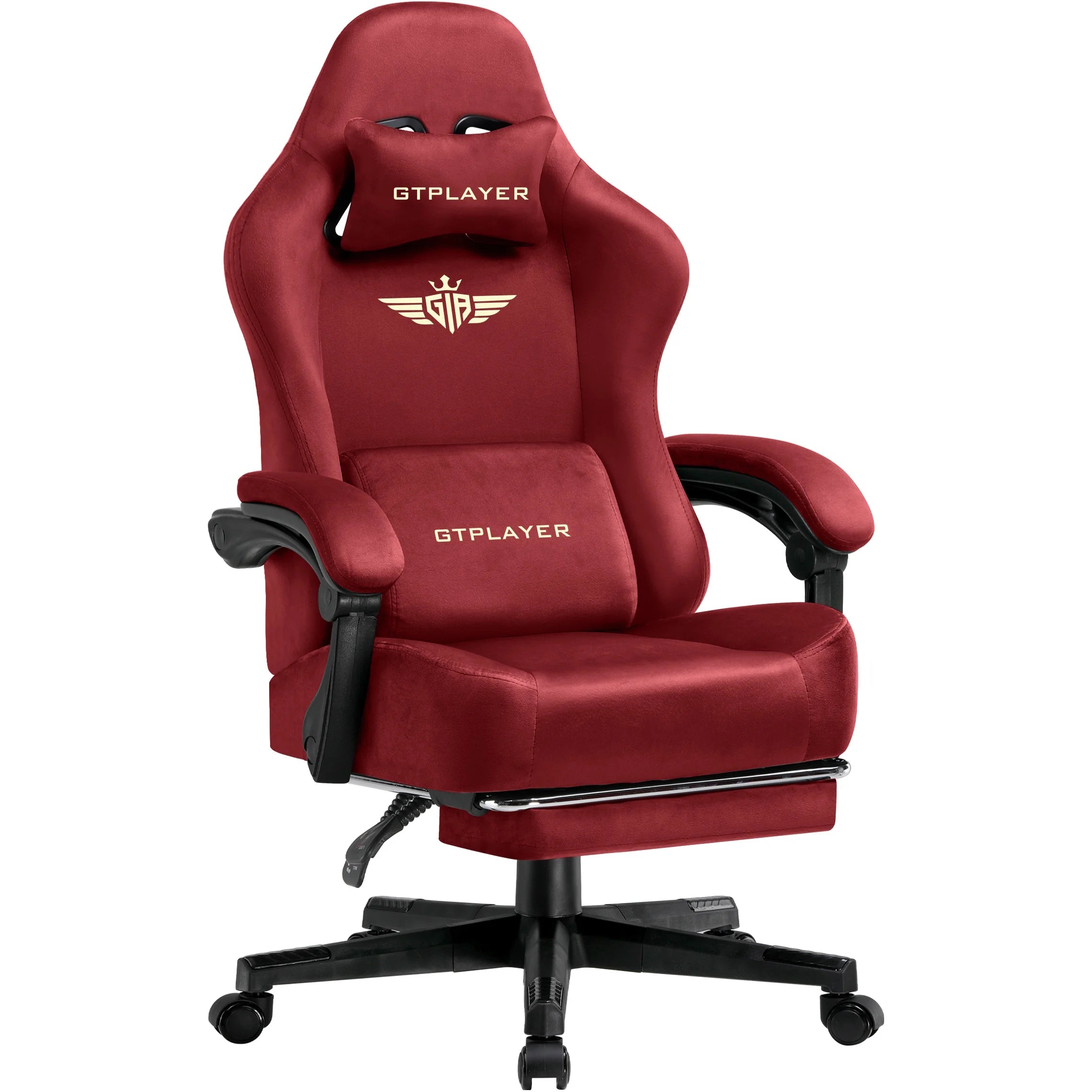 GTPLAYER Gaming Chair with Footrest and Lumbar Support