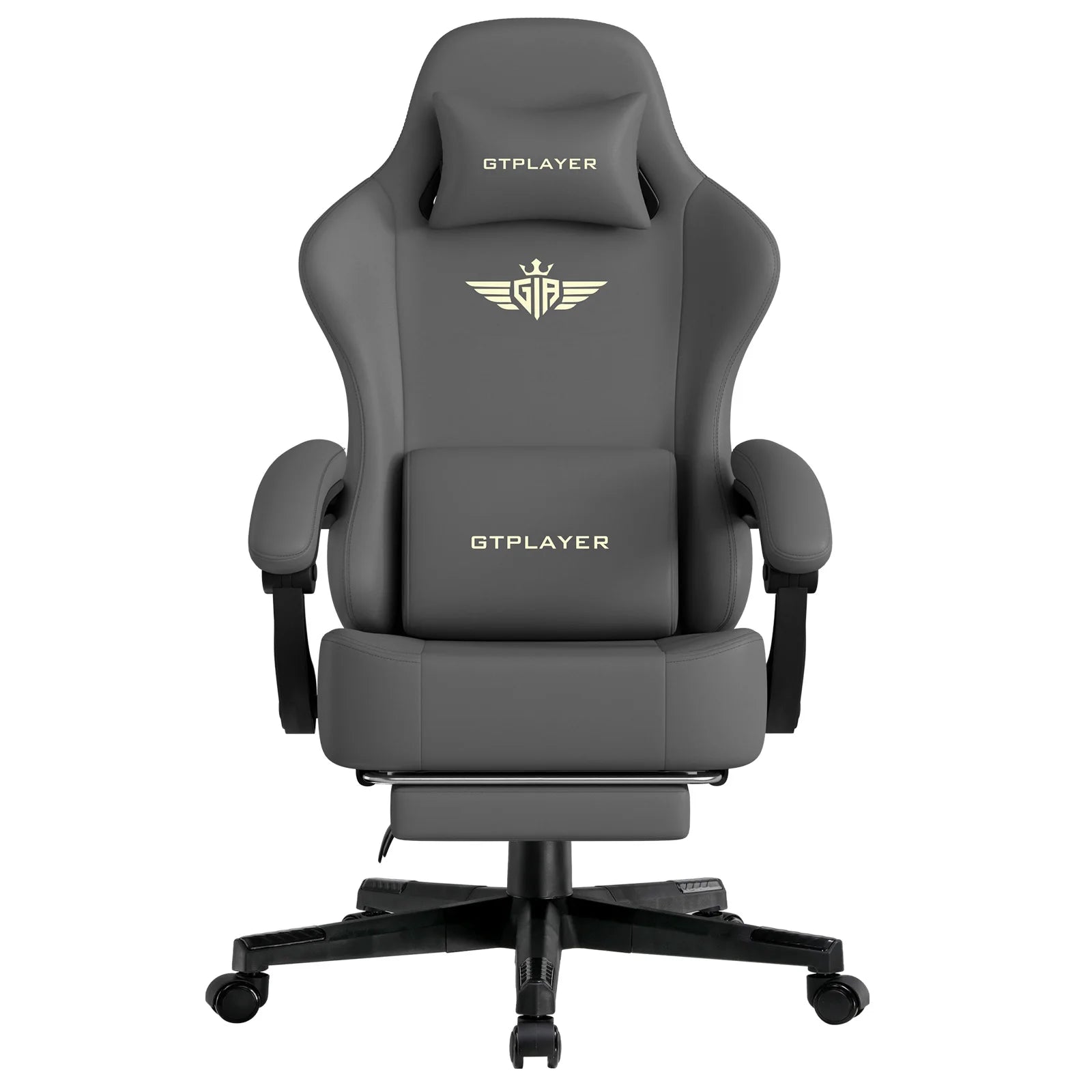 GTPLAYER Gaming Chair with Footrest and Lumbar Support