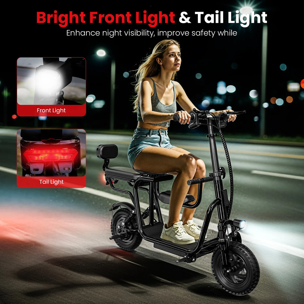 48V Electric Scooter with Seat for child