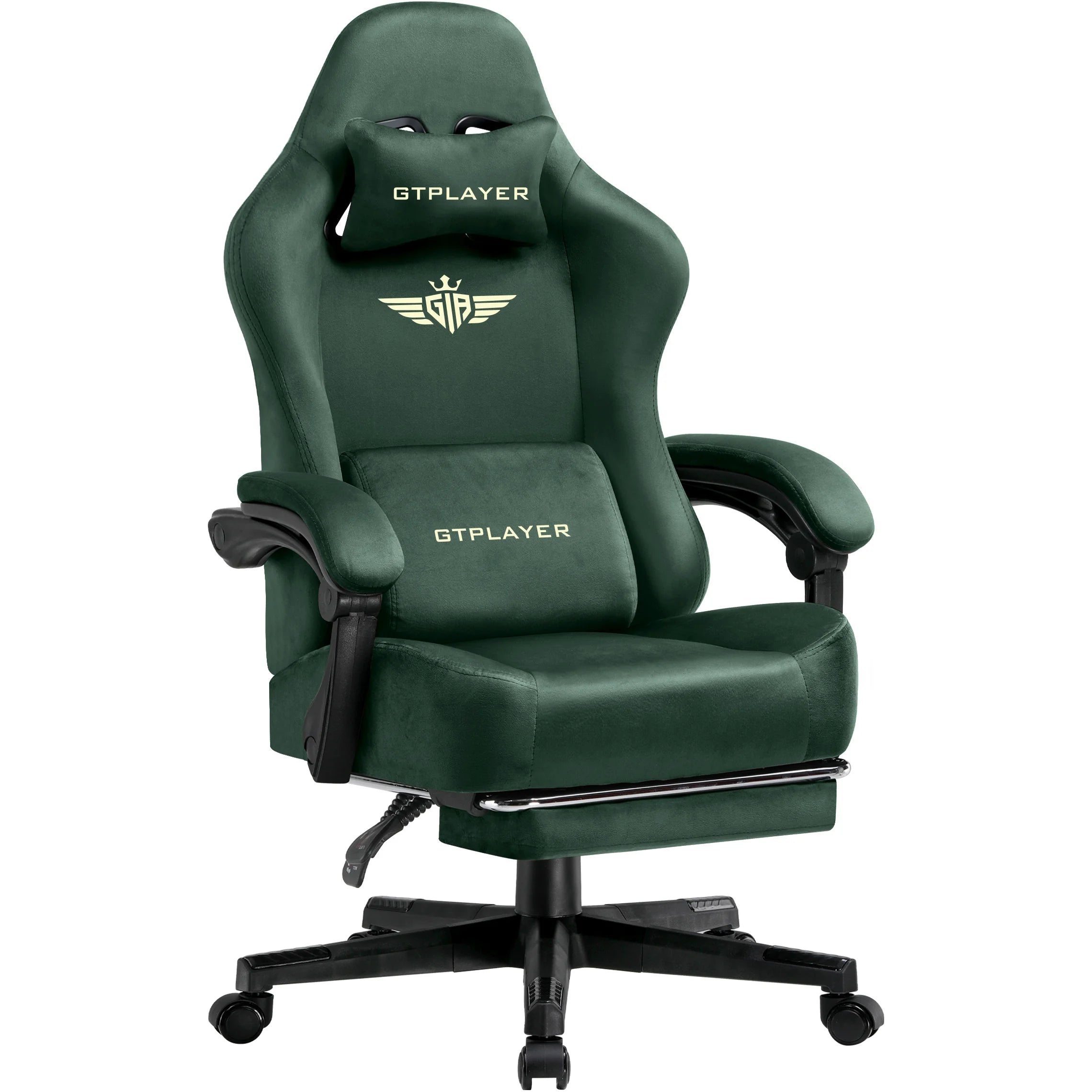 GTPLAYER Gaming Chair with Footrest and Lumbar Support
