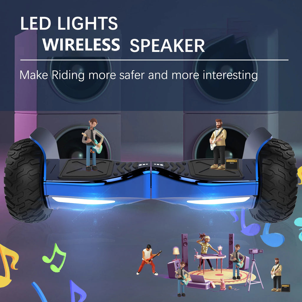 RCB  8.5 “ Hoverboard APP Control Function, Bluetooth Speaker, LED Lights