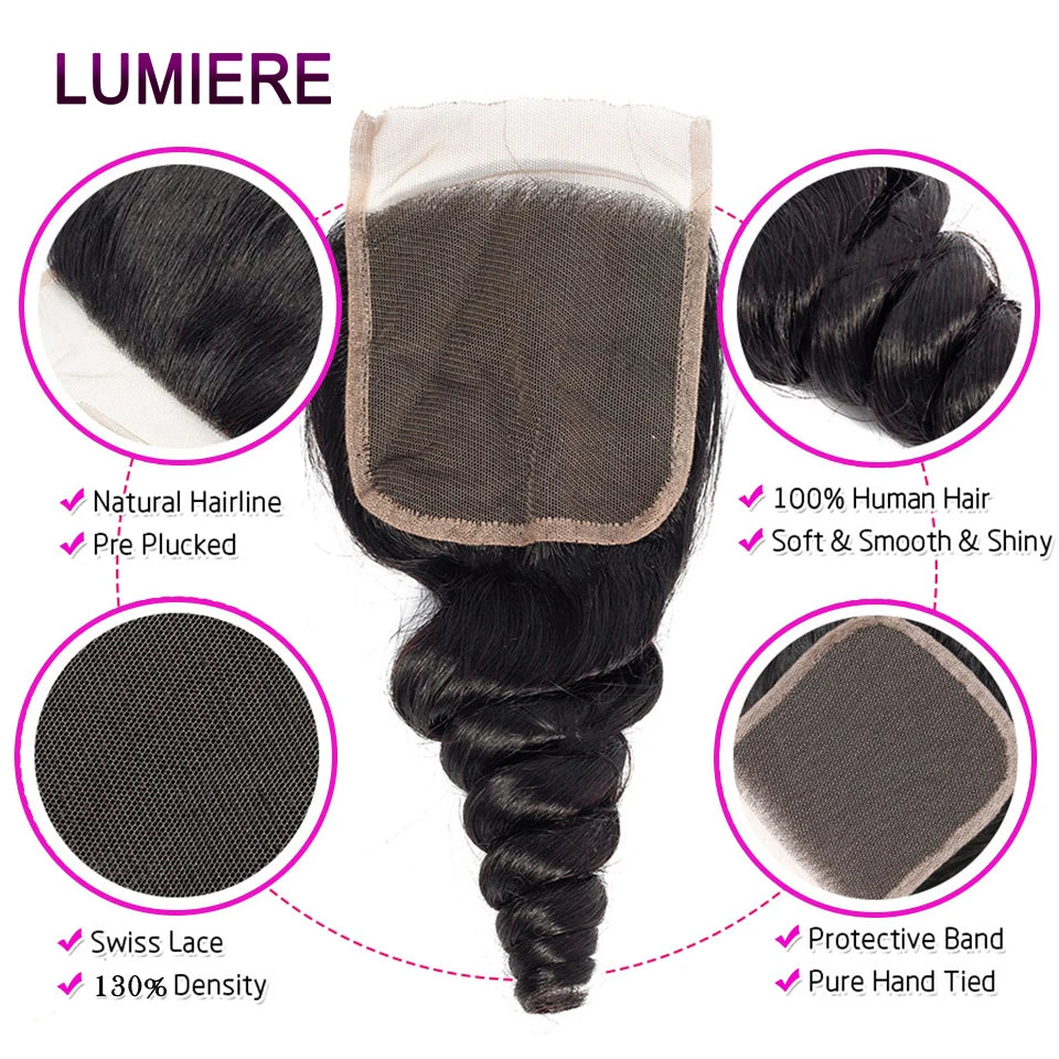 Loose Deep Wave Bundles HD Transparent Lace