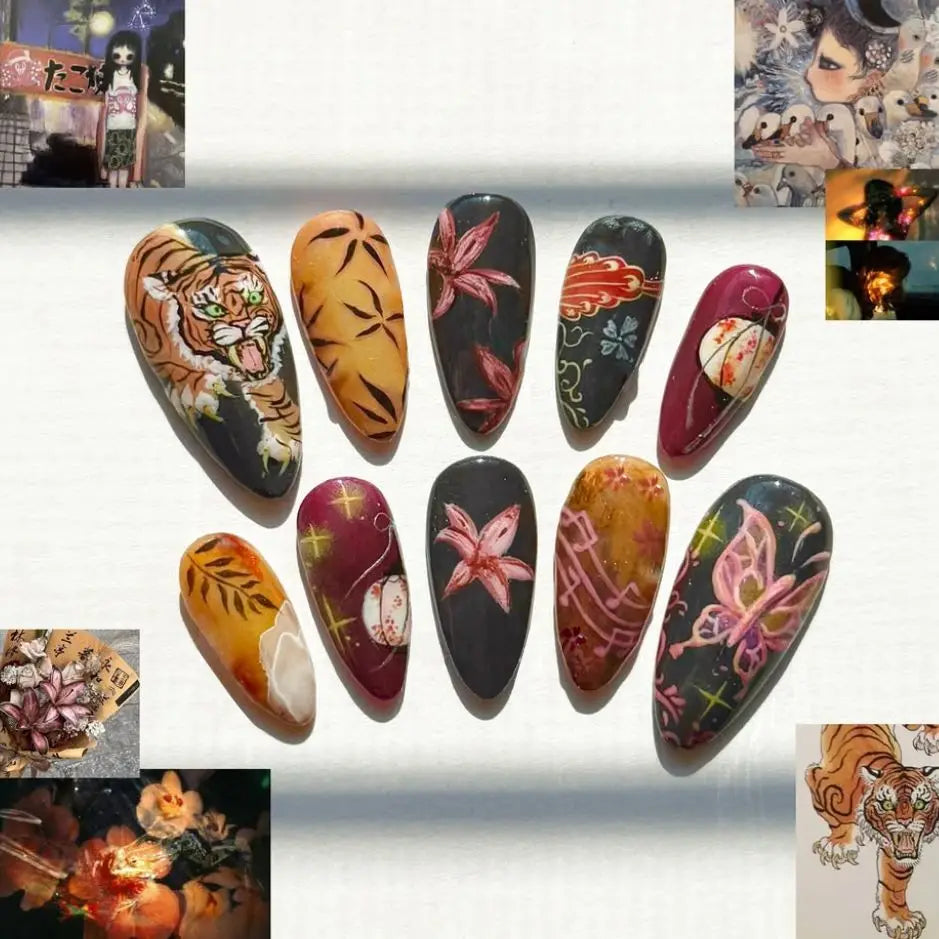 24PCS  Press on Nails Designs