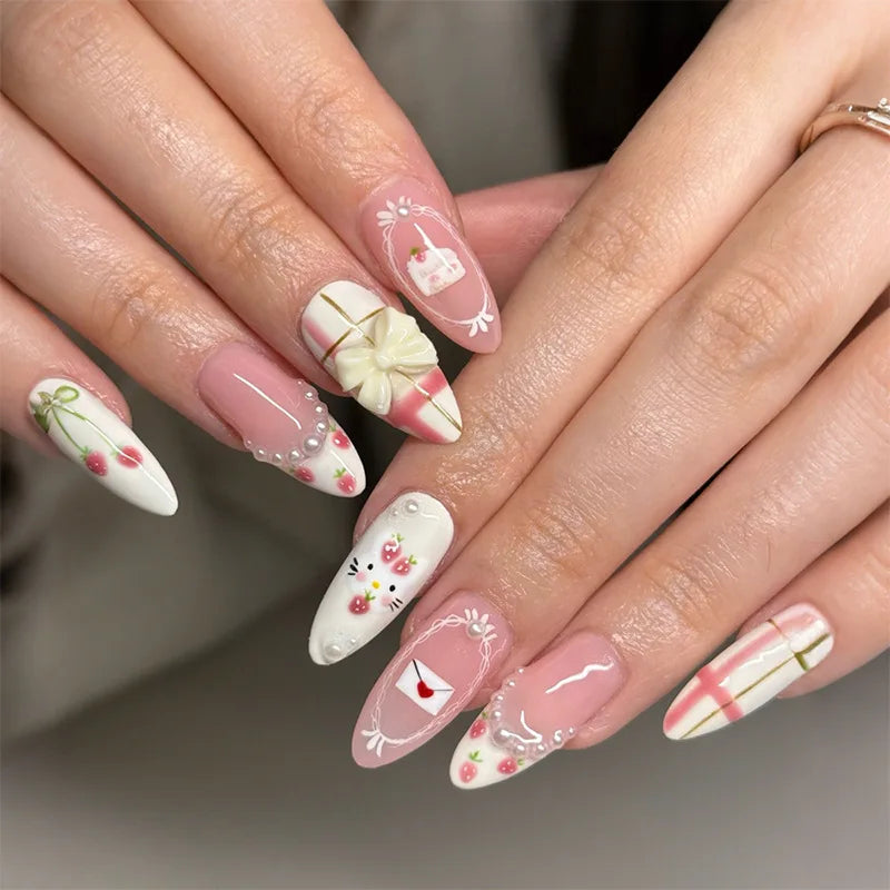 24PCS  Press on Nails Designs