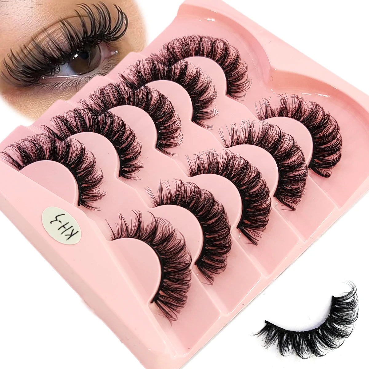 Wispy natural eyelash extension
