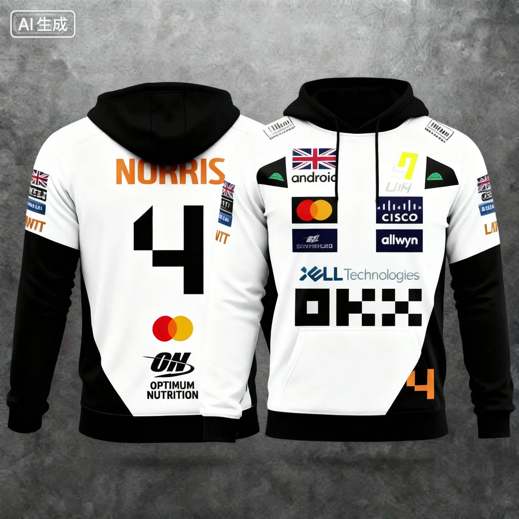 Lando Norris Racing Style Hoodies and Extreme Sports Clothes