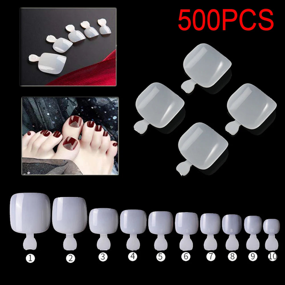 500x False Toenails Acrylic Press On