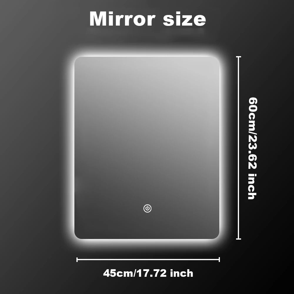 Hardwired Bathroom Mirror with LED Lights