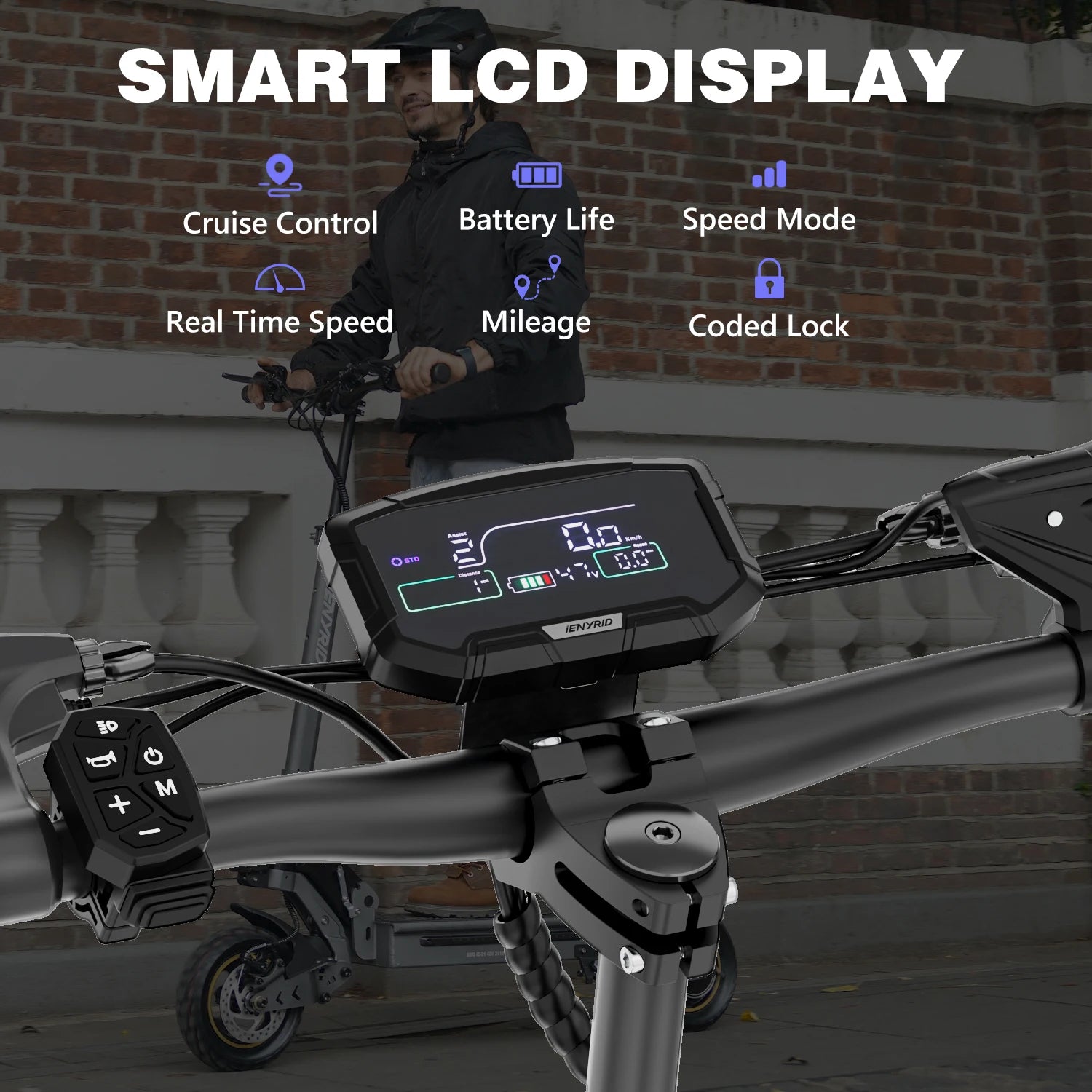 iENYRID S1 Foldable Electric Scooter 800W 48V15AH Lithium Battery