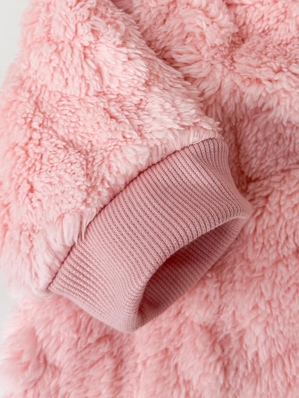 Pink Fluffy Baby Romper Winter Outfit
