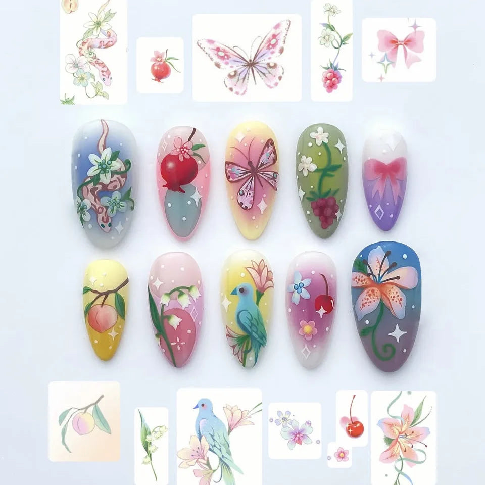 24PCS  Press on Nails Designs