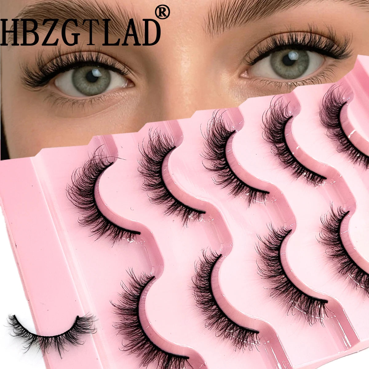 Wispy natural eyelash extension