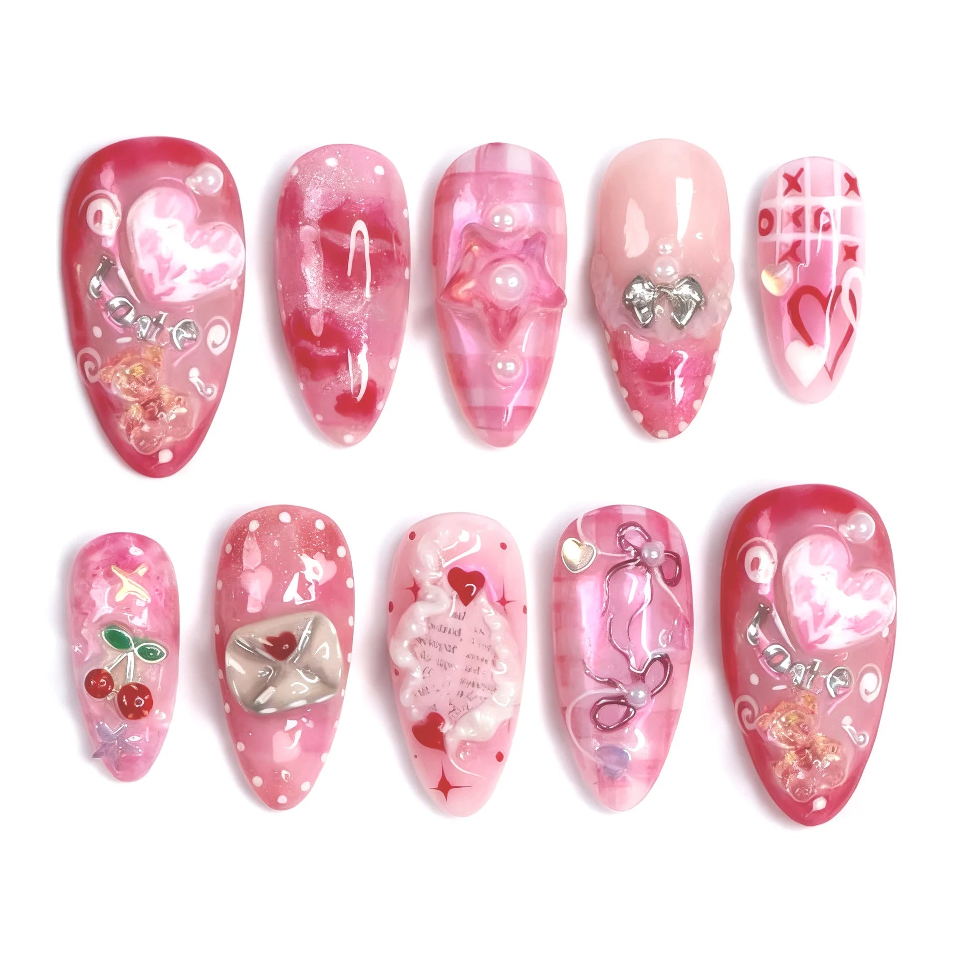 24PCS  Press on Nails Designs