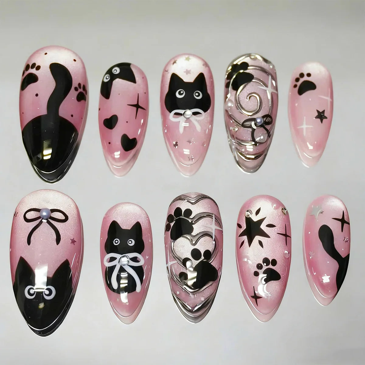 24PCS  Press on Nails Designs