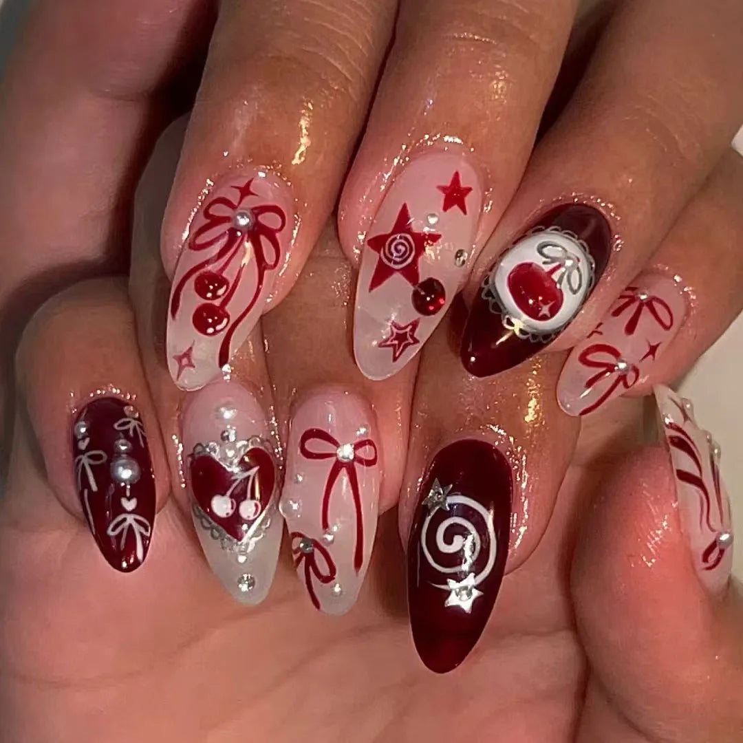 24PCS  Press on Nails Designs