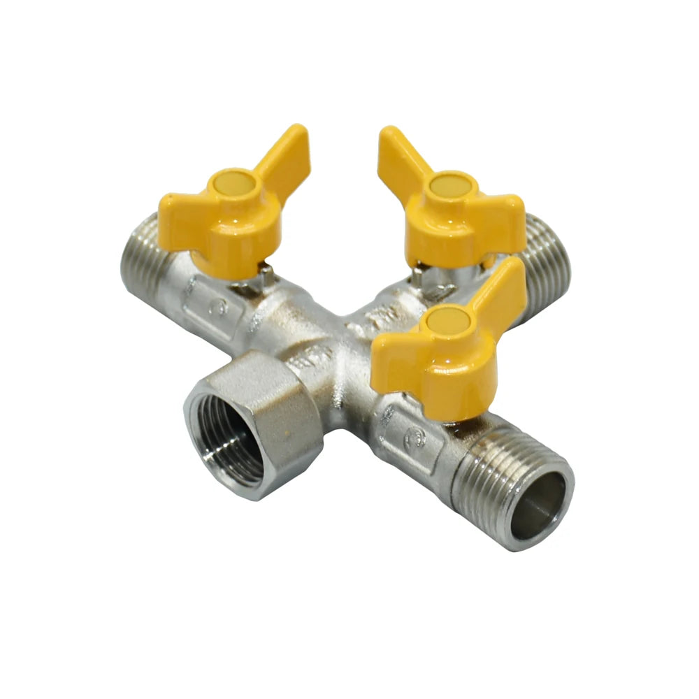 Brass 1/2" Thread 2/3-Way Garden Tap