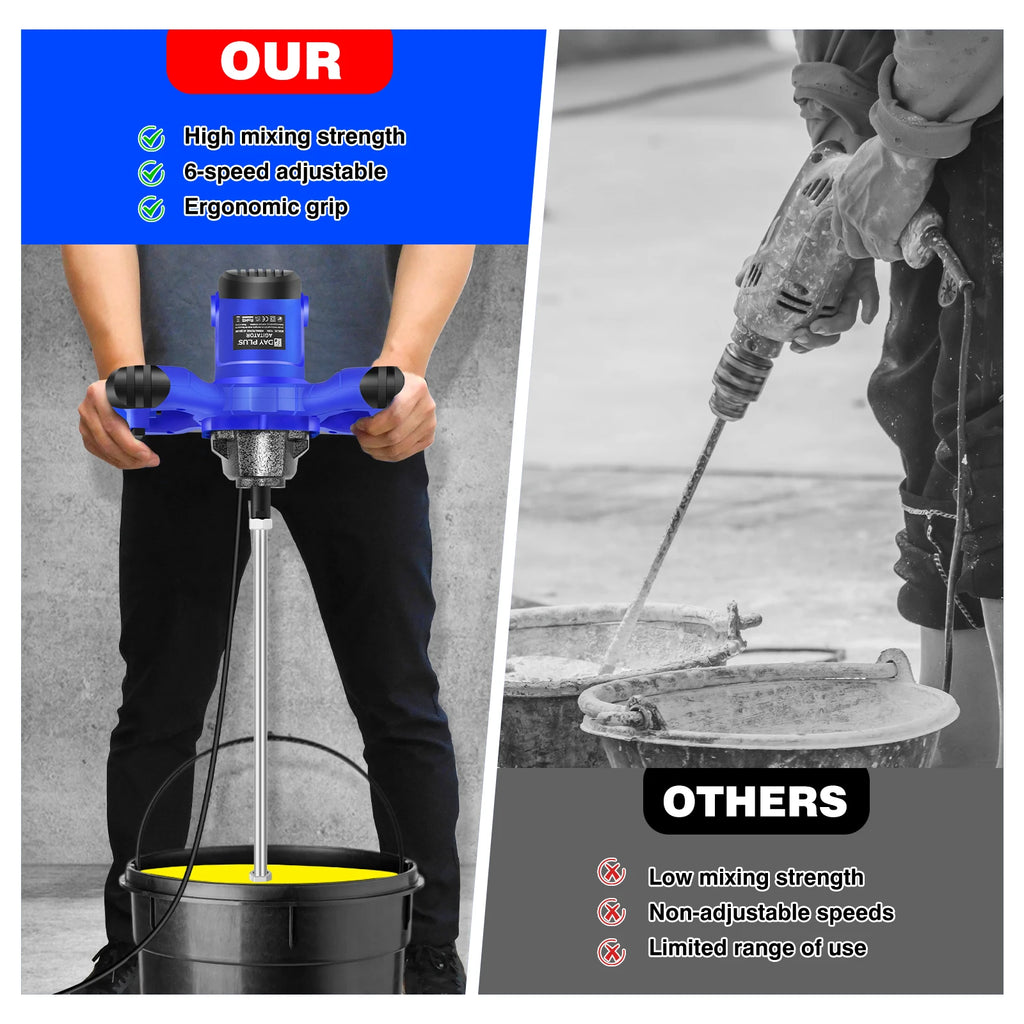 2600W Portable Electric Cement Mixer