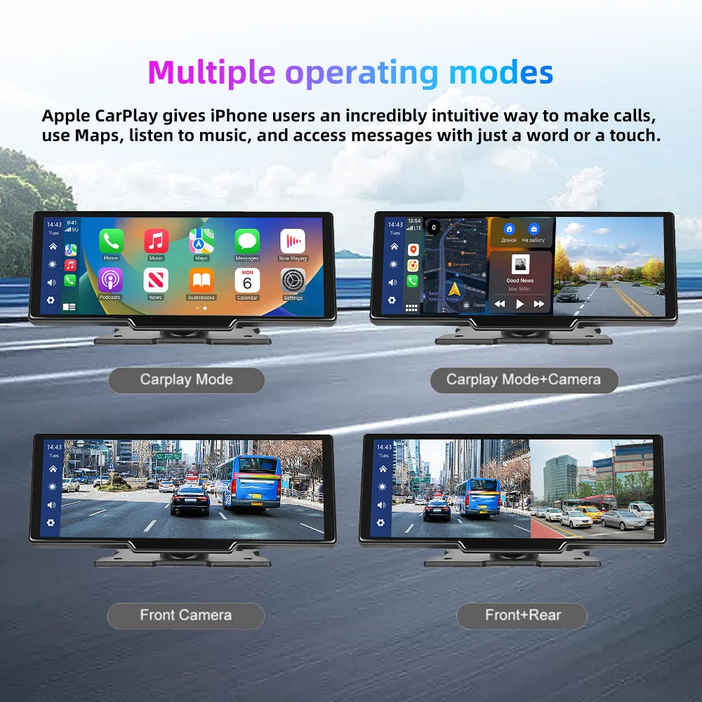 Dash Cam 4K Rearview Wireless GPS with Voice Control
