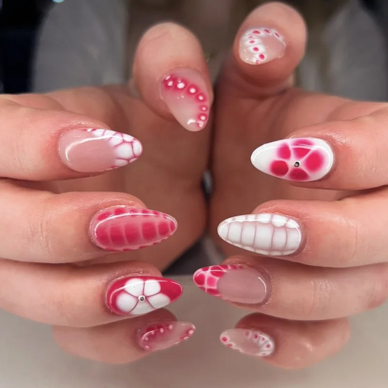 24Pcs 3D Fake Nails Press on