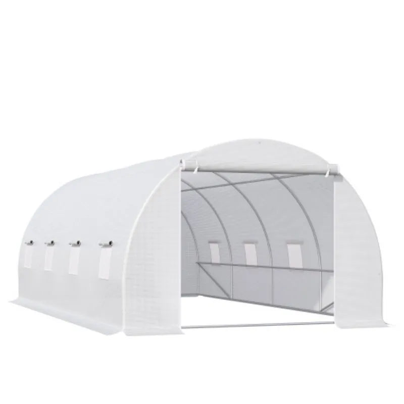 Outsunny Polytunnel Greenhouse, Door and 8 Windows