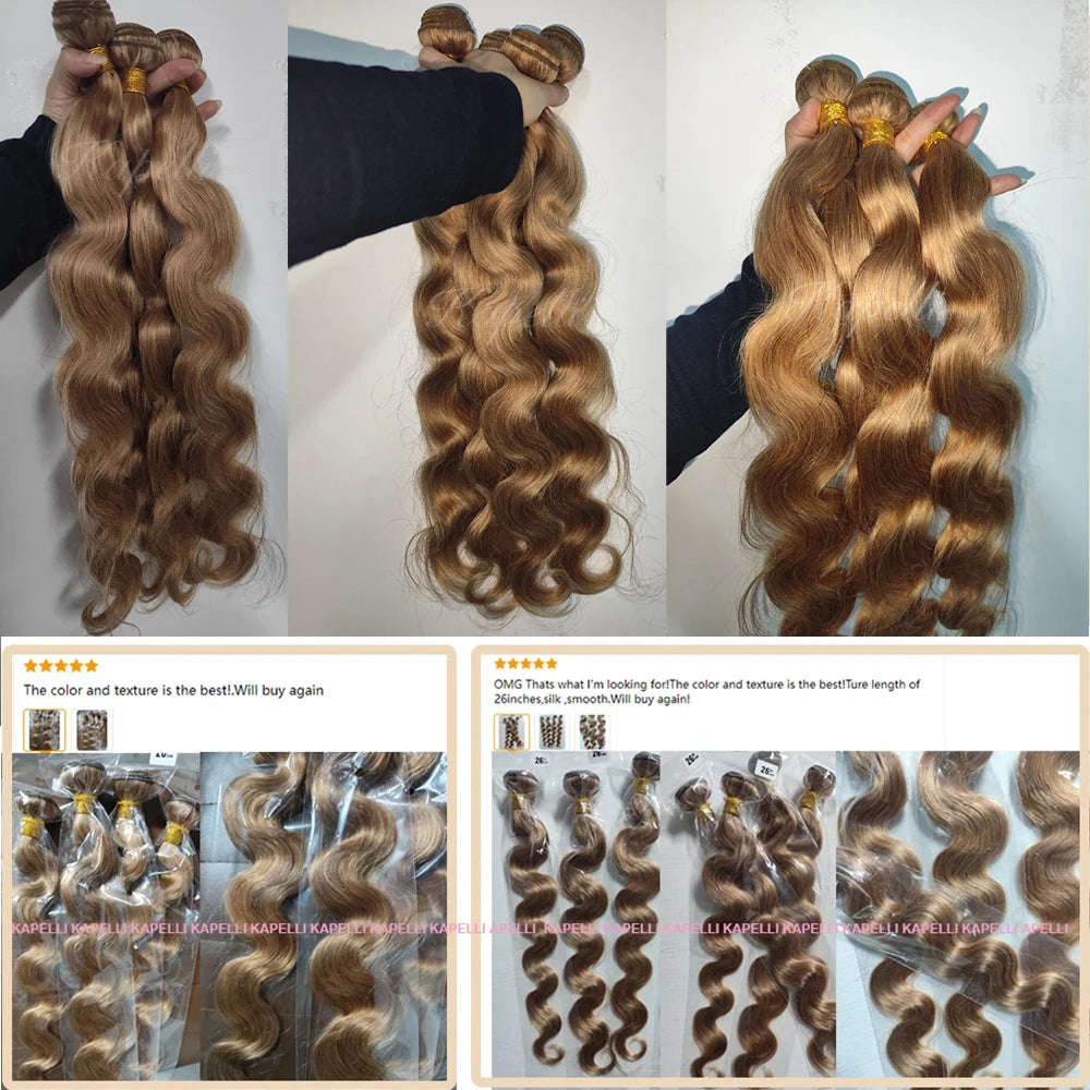 #27 Honey Blonde Hair Body Wave