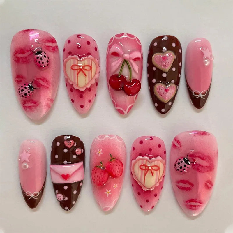 24PCS  Press on Nails Designs