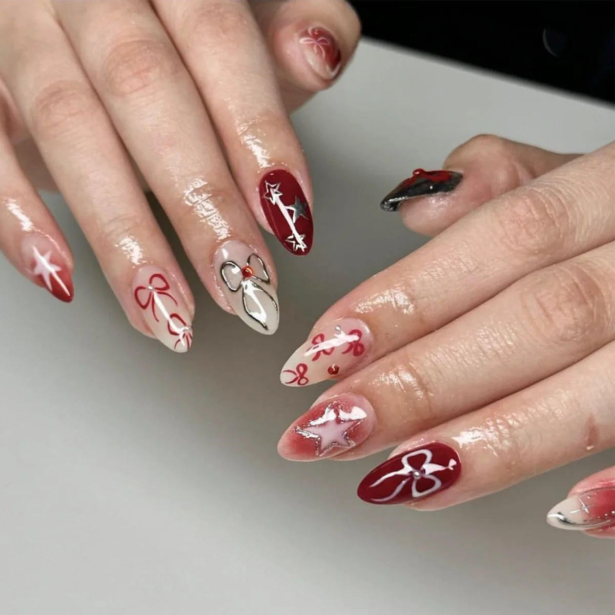 24PCS  Press on Nails Designs