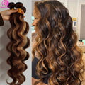 30 32 Inch Highlight Body Wave Human Hair Bundle P4/27