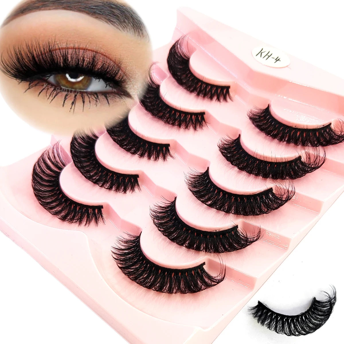 Wispy natural eyelash extension