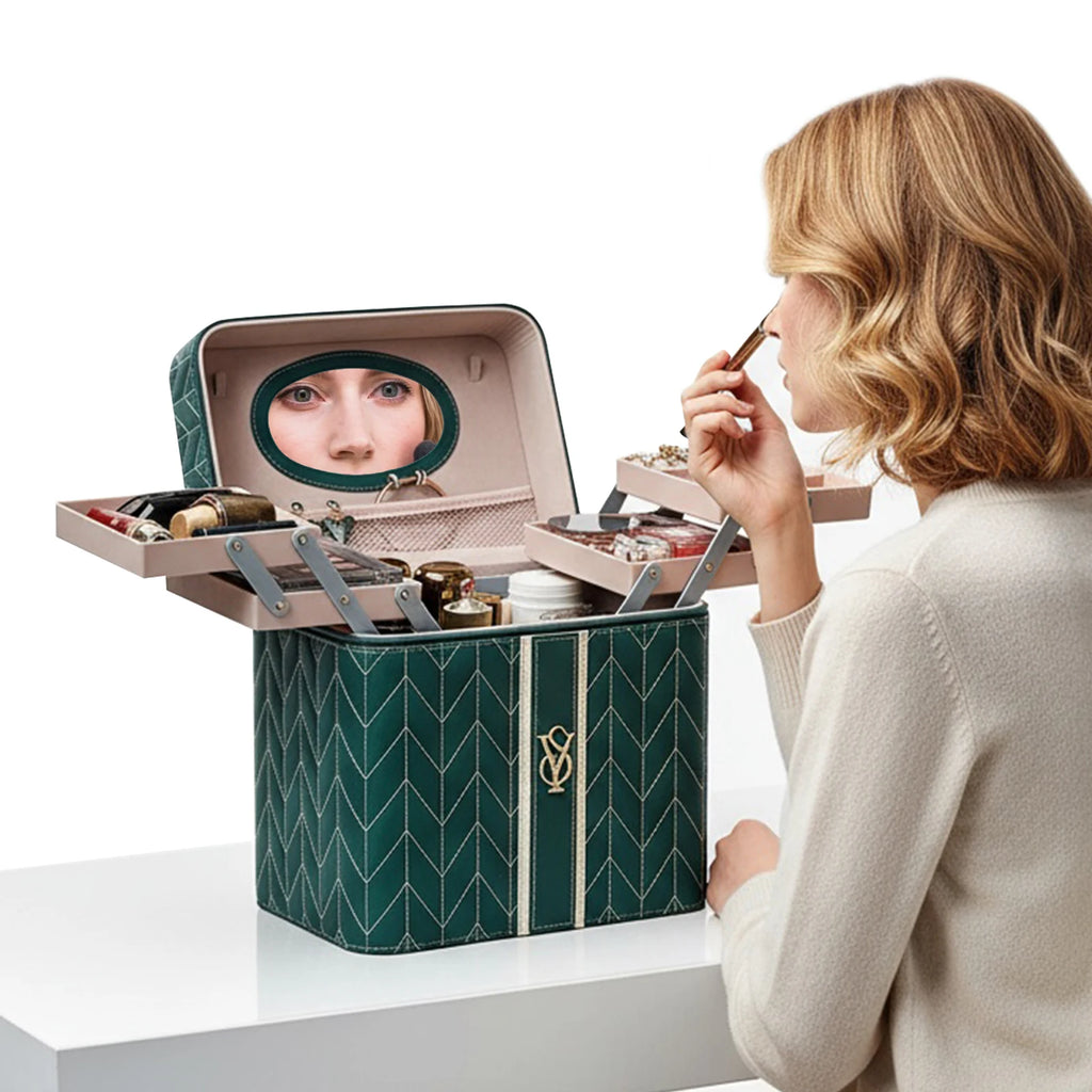 Large Cosmetic Organizer with Mirror