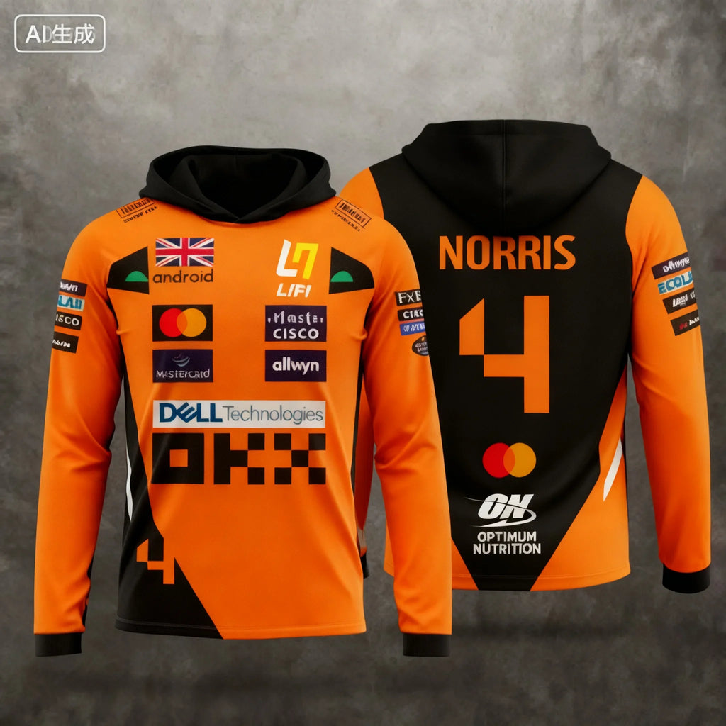 Lando Norris Racing Style Hoodies and Extreme Sports Clothes