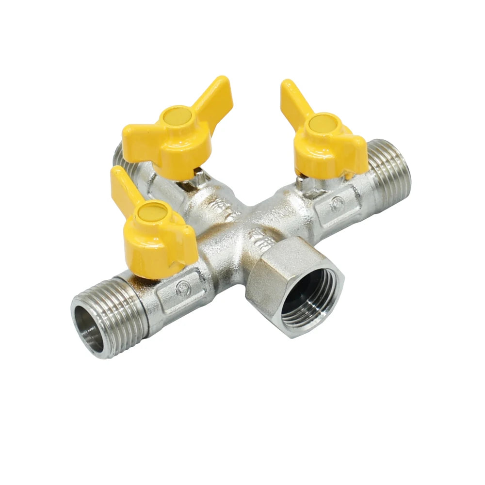 Brass 1/2" Thread 2/3-Way Garden Tap