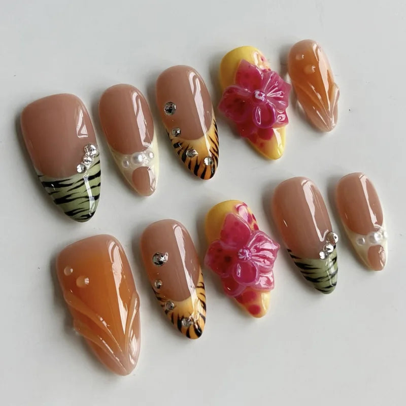 24Pcs 3D Fake Nails Press on
