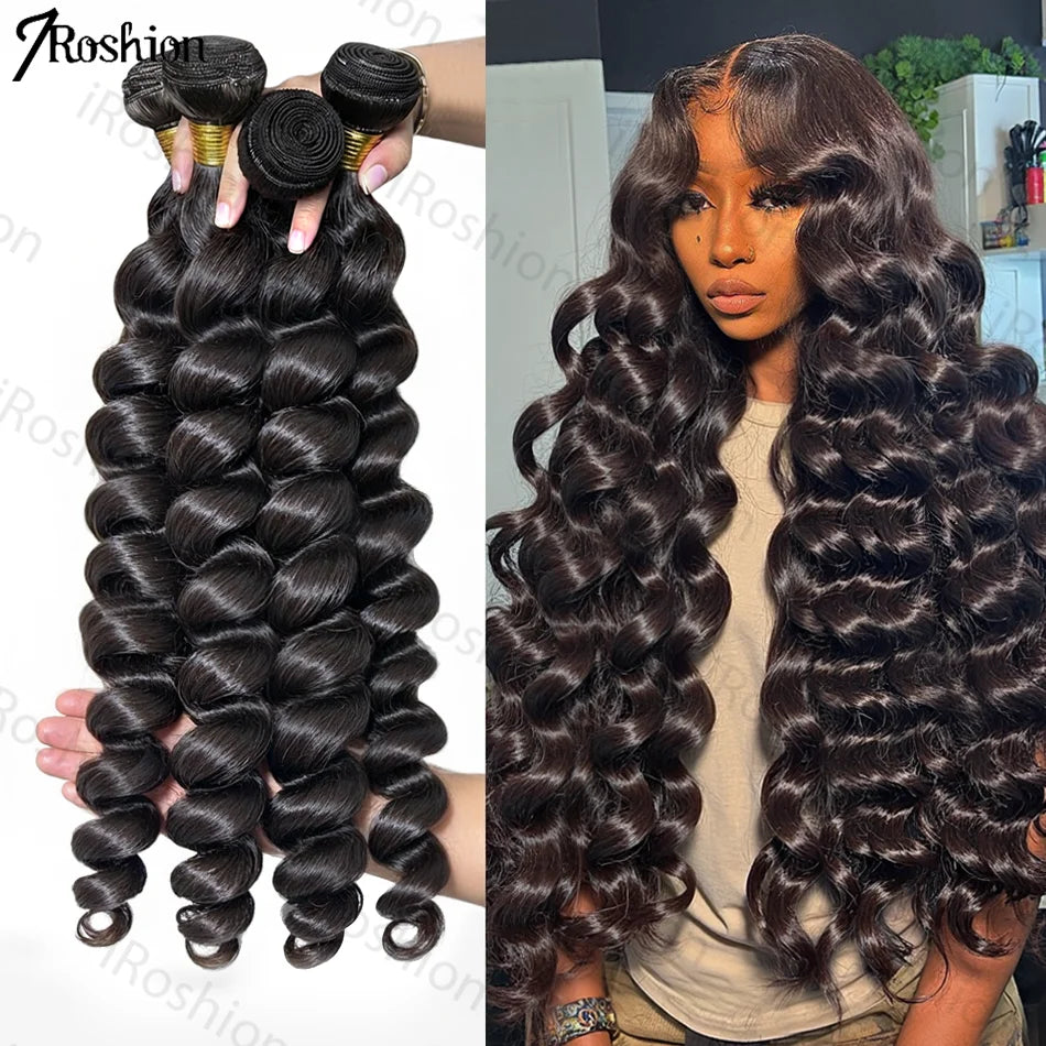 30 32 Inch Loose Wave Raw Virgin Human Hair