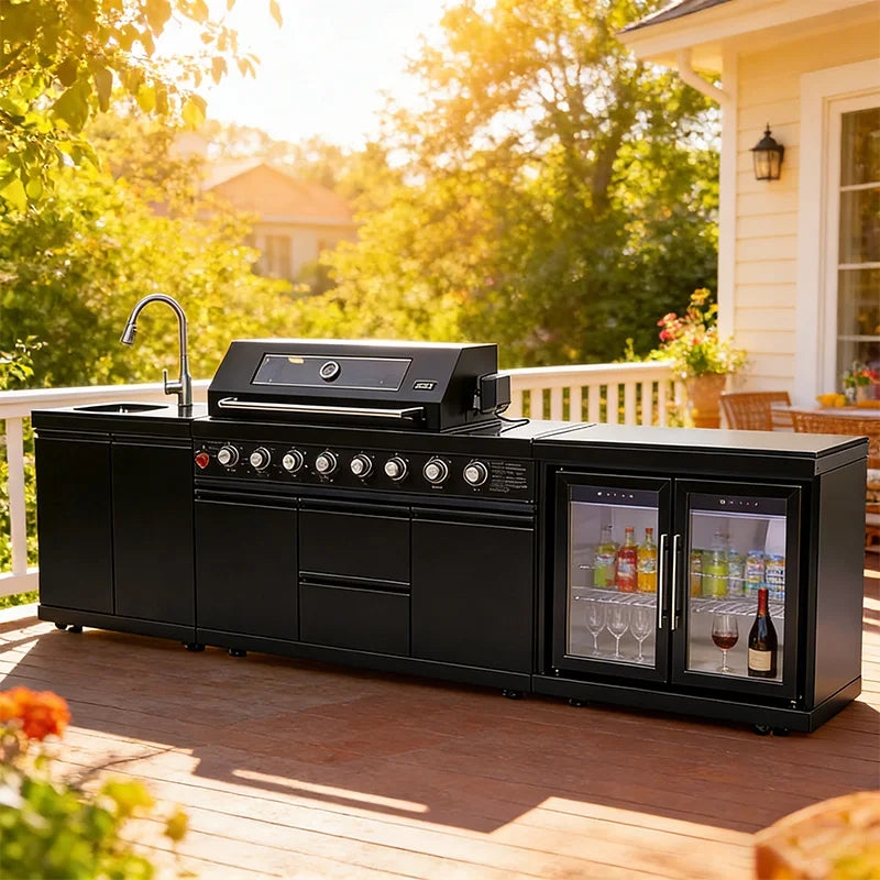 Modern Modular Stainless Steel Outdoor Kitchen