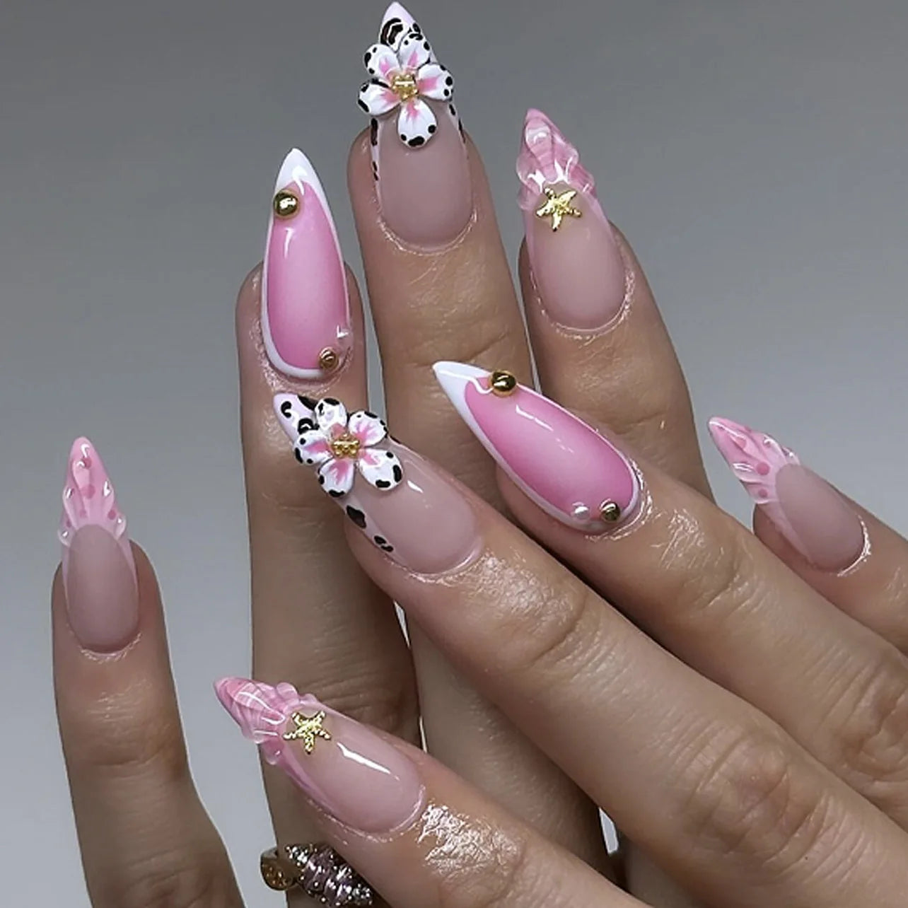 24Pcs 3D Fake Nails Press on